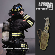 Load image into Gallery viewer, Panther Hunting/Tactical Knife - 6-" Blade - Green-Beige Micarta Handle - Day Forest Camo