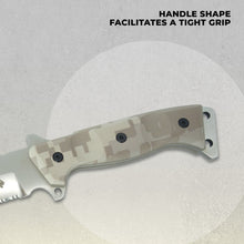 Load image into Gallery viewer, Panther Hunting/Tactical Knife - 6-" Blade - Green-Beige Micarta Handle - Day Forest Camo