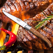 Load image into Gallery viewer, Laguiole 4" Steak Knife - Olive Wood Handle (set of 2)