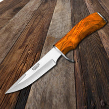 Load image into Gallery viewer, Tiger 5-3/4" Hunting Knife - Olive Wood Handle