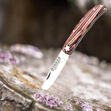 Load image into Gallery viewer, Pocket 2-1/2" Folding Knife with Lock Mechanism - Rosewood Handle
