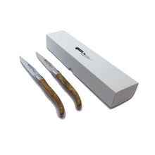 Load image into Gallery viewer, Laguiole 4" Steak Knife - Olive Wood Handle (set of 2)