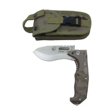 Load image into Gallery viewer, Titan XL 4-3/4&quot; Rescue Folding Knife - Arid Micarta Handle