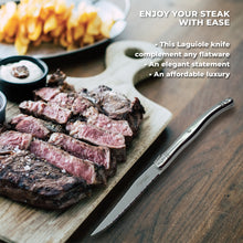 Load image into Gallery viewer, Laguiole Steak Knife Set (6) – Pine Wood Block