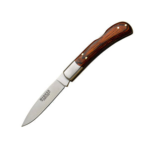 Breton 2-3/4" Folding Knife - Red Stamina Wood Handle