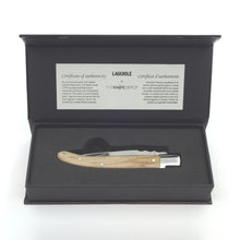 Load image into Gallery viewer, Laguiole 4-1/2" Steak Folding Knife – Maple Wood Handle