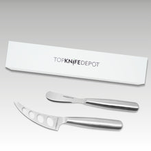 Load image into Gallery viewer, TopKnife 2-Pc Soft Cheese Knife Set - Magnetic Box Included