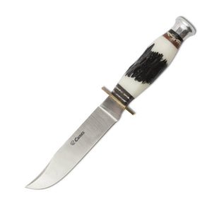 Curel 6" Hunting Knife - Synthetic Stag Horn Handle