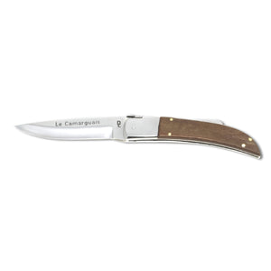 Camarguais 4-3/4" Folding Knife - Green Wood Handle