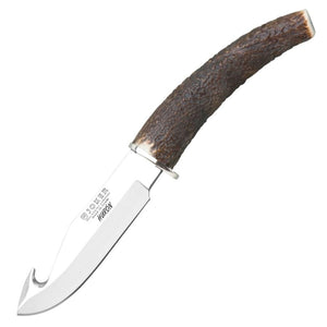 Huron 4-1/4" Gut Hook Knife - Stag Horn Handle