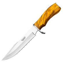 Load image into Gallery viewer, Tiger 6-3/4&quot;  Hunting Knife - Olive Wood Handle