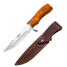 Load image into Gallery viewer, Tiger 5-3/4&quot; Hunting Knife - Olive Wood Handle