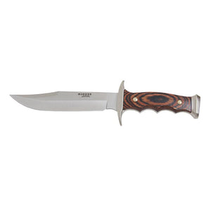 Indiana 6-5/8" Hunting Knife - Red Stamina Wood Handle