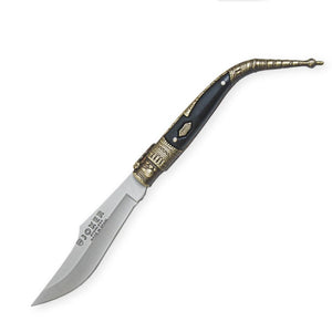 Bandolero 3-1/4" Folding Knife - Black & Golden Handle