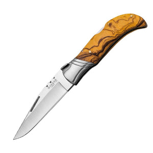 Becasse 3-3/4" Folding Knife - Olive Wood Handle