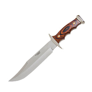 Indiana 8-1/4" Hunting Knife - Red Stamina Wood Handle