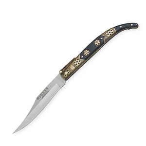 Bandolero 4" Folding Knife - Black & Golden Handle