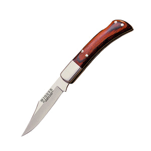 Collie 2-1/2" Folding Knife - Red Stamina Wood Handle