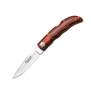 Pointer 3" Everyday Folding Knife - Red Stamina Wood Handle