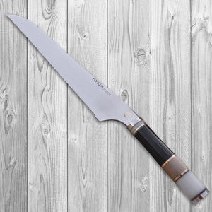 KYNA 9-1/2" Luxury Bread Knife - Exotic Hardwoods Handle